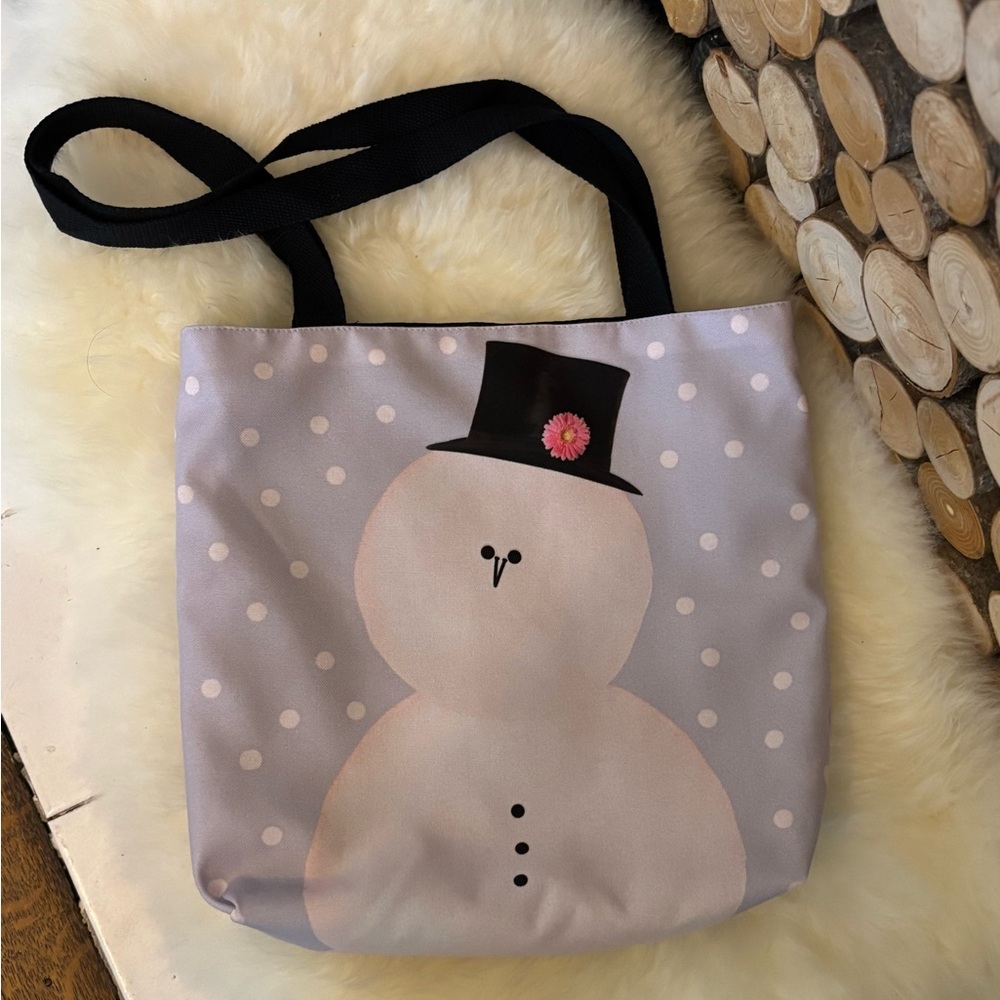Snowman Tote Bag - Let it Snow! 13x13 Original Design by Brown’s General - Picture 4 of 7